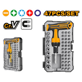 INGCO 47 Pcs T-handle wrench Precision Screwdriver Set
