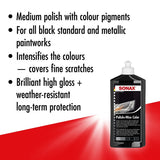 SONAX Polish+Wax Color Black 500ml (500ML)