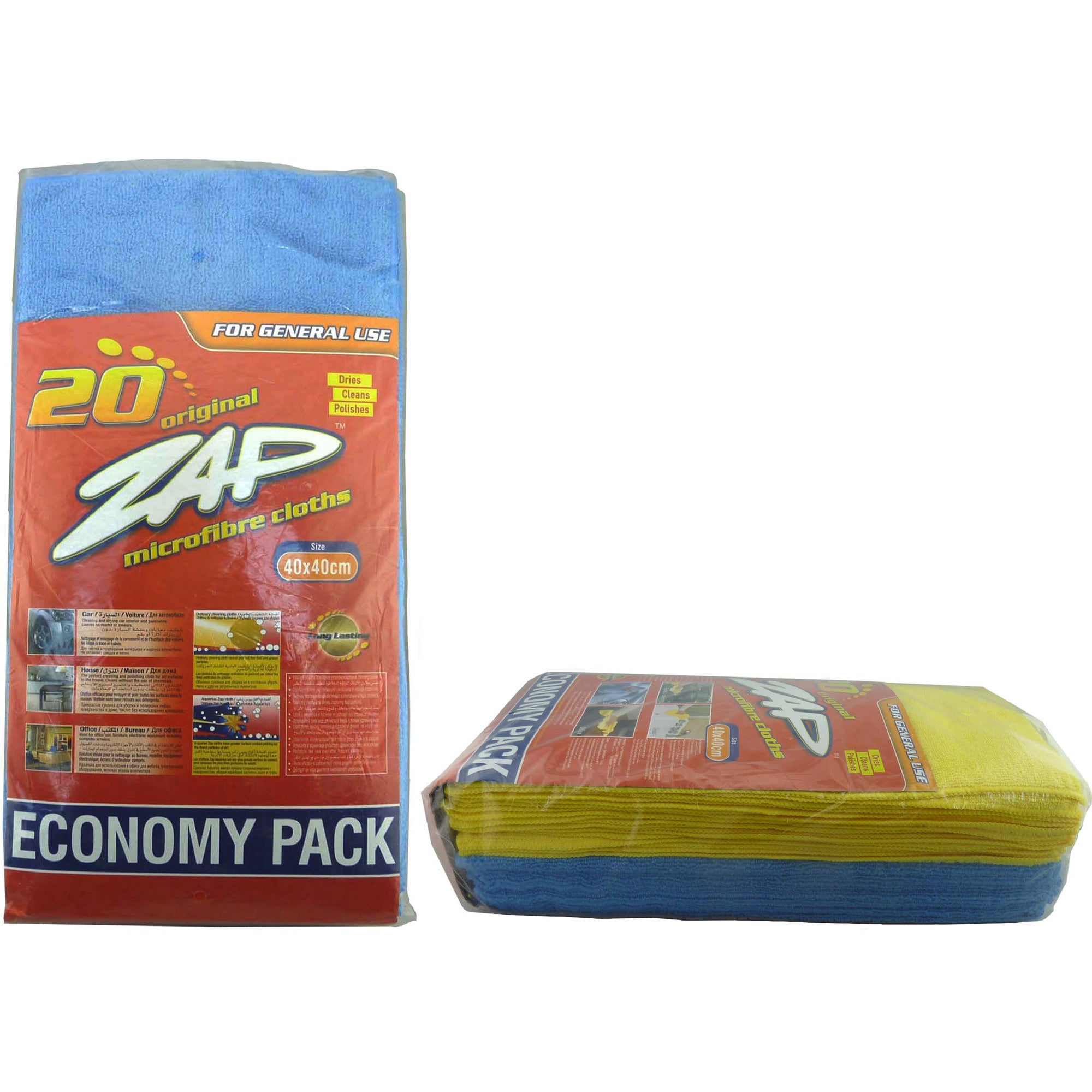 ZAP MICROFIBER ECONOMY PACK (40cmx40cm) 20pcs/Pack