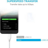 Anker PowerLine+ USB-C To USB 3.0 Cable 3ft. (White)