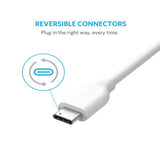 Anker PowerLine+ USB-C To USB 3.0 Cable 3ft. (White)
