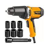 Ingco 1/2" Impact Wrench with 6 pcs Sockets