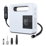 White Digital Tire Air Compressor With LED Light