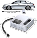 White Digital Tire Air Compressor With LED Light