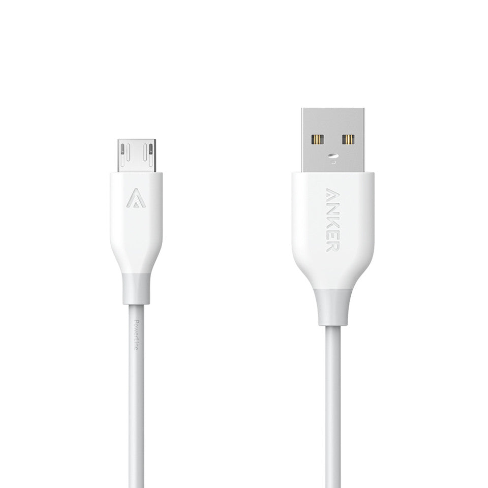 Anker Powerline+ Micro USB (6Ft) White