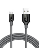 Anker Powerline+ Micro USB 6Ft UN Gray - Autohub Pakistan