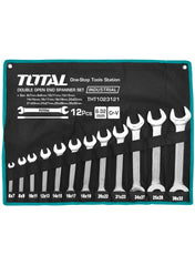 Total Double Open End Spanner Set 12pcs - Autohub Pakistan