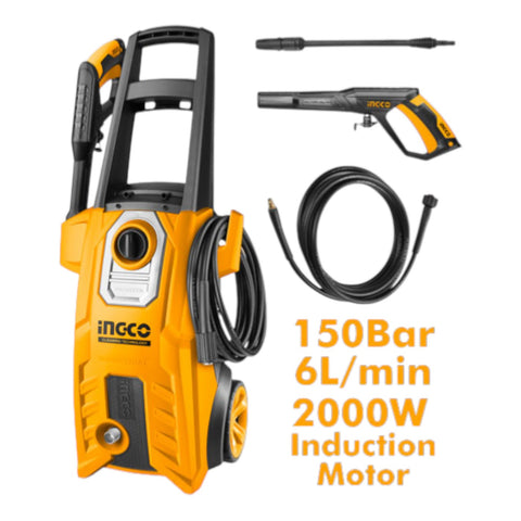 Ingco High Pressure Washer Induction Motor- 2000w 150bar - Autohub Pakistan
