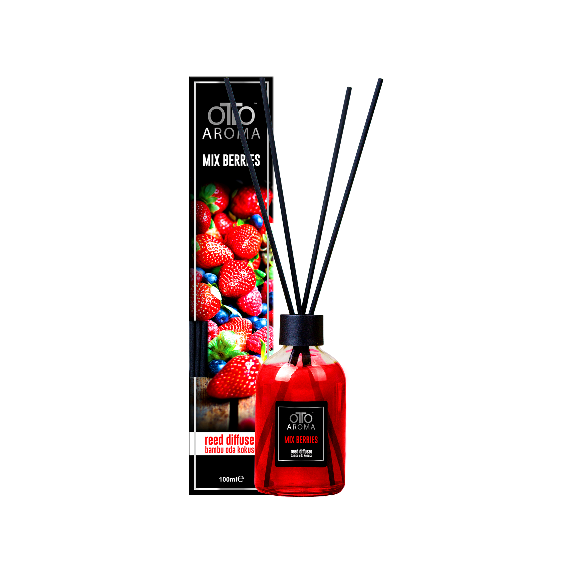 OTTO Aroma Reed Diffuser with sticks 100ml (Mixed Berries)