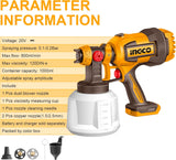 INGCO Lithium Ion Spray Gun 20V (CSGLI2004) - Autohub Pakistan