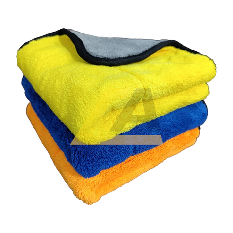Autohub 3pcs Colored Microfiber Plush 850gsm (40x40cm) - Autohub Pakistan