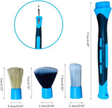AutoHub 3Pcs Premium Soft Detailing Brush Set with natural boar hair, synthetic fiber and microfiber brush heads
