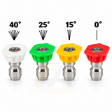 AutoHub Pressure Washer Nozzle Tips 4 Pcs 40 25 15 0 Degree