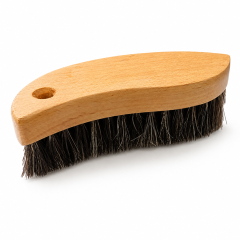 Ergonomic S Shape Detailing Design Horse Har Brush for Textile & Leather