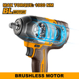 Ingco Cordless Impact Wrench 850N.m (CIWLI2085) with Battery & Charger