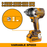Ingco Cordless Impact Wrench 850N.m (CIWLI2085) with Battery & Charger