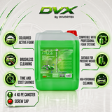 Divortex Alpha Foam pH Balanced Shampoo with Wax in 463ml, 1L, 4L and 20L sizes with green apple fragrance, Benefits
