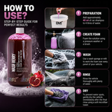 Divortex Wash Berry pH Balanced Car Wash Soap available in 1L and 4L sizes for automotive exterior cleaning