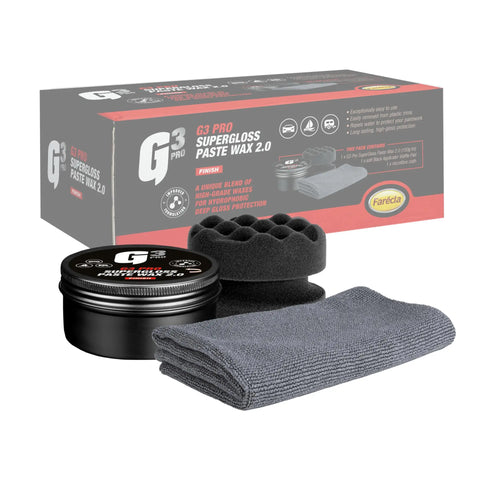 Farecla G3 Pro Super Gloss Paste Wax with applicator and microfiber 