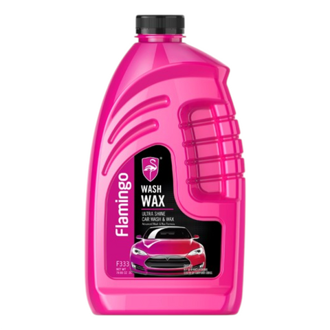 Flamingo Car Wash & Wax Shampoo 2 Litre F333 for Automotive Cleaning and Gloss Enhancement