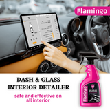 Flamingo Dash & Glass Interior Detailer 500ml F303 for Dashboard and Interior Glass Cleaning