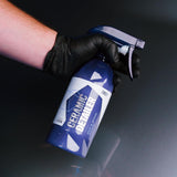 Premium SiO₂ ceramic detail spray that restores gloss, slickness, and hydrophobic performance while maintaining ceramic-coated and uncoated vehicles.