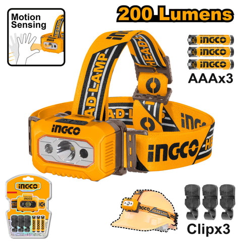INGCO Headlamp Light 200Lumens