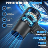 Heavy Duty Turbo Jet Air Blower Gun cordless 48VF dual battery car dryer with charger and storage case