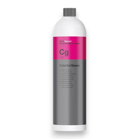 Krest Chemie bottle labeled 'Colorful Green' on a white background