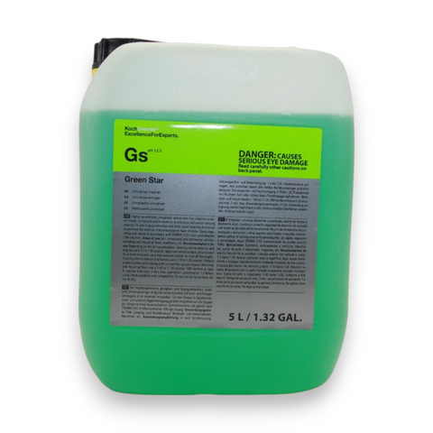 Green  Star 5L container with a label on a white background