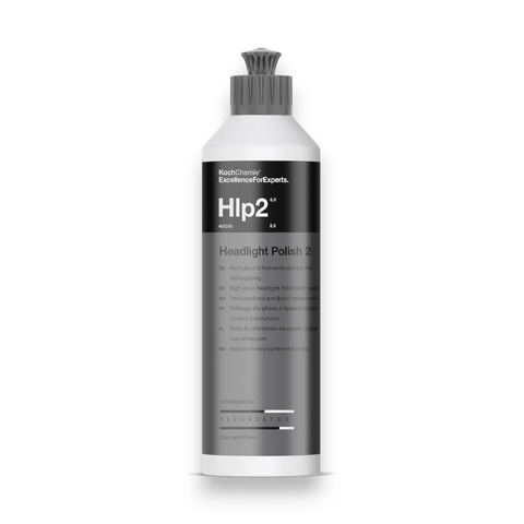 Koch Chemie Hip2 Headlight Polish 2 bottle on a white background