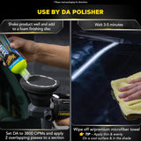 Meguiar’s Hybrid Ceramic Liquid Wax G200416 Car polish application process with DA polisher and microfiber towel.