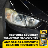 Meguiar’s Quik Solutions Headlight Restoration Kit G55265 with Oxidation Removal Pads and Ceramic Headlight Shield