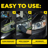 Meguiar’s Quik Solutions Headlight Restoration Kit G55265 with Oxidation Removal Pads and Ceramic Headlight Shield
