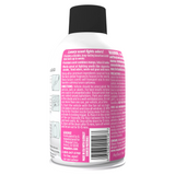 A can of Luxuryscent luxury scent flights odorizers spray, shown from the back with a black cap and a white label featuring pink and black text and a barcode.