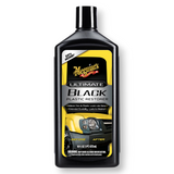 Meguiar's Ultimate Black Plastic Restorer bottle on a white background