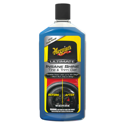 Meguiar’s Ultimate Insane Shine Tire &amp; Trim Gel 16oz G262016 high gloss tire dressing and exterior trim protectant