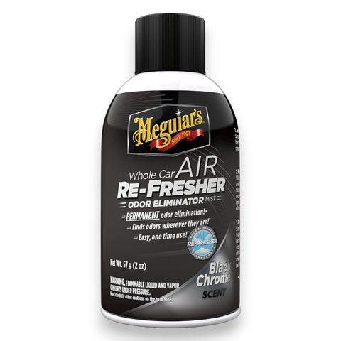 Meguiar’s Whole Car Air Re-Fresher Black Chrome G181302 57g Odor Eliminator