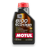Motul 8100 ECO-CLEAN 0W-20 1 Liter 100% Synthetic Low SAPS Engine Oil