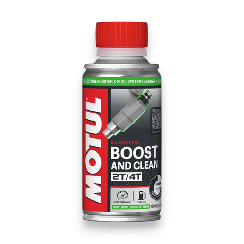 Motul Boost & Clean Moto 100ml Motorcycle Fuel System Cleaner and Octane Booster
