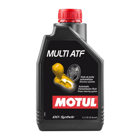 Motul Multi ATF oil bottle on a white background