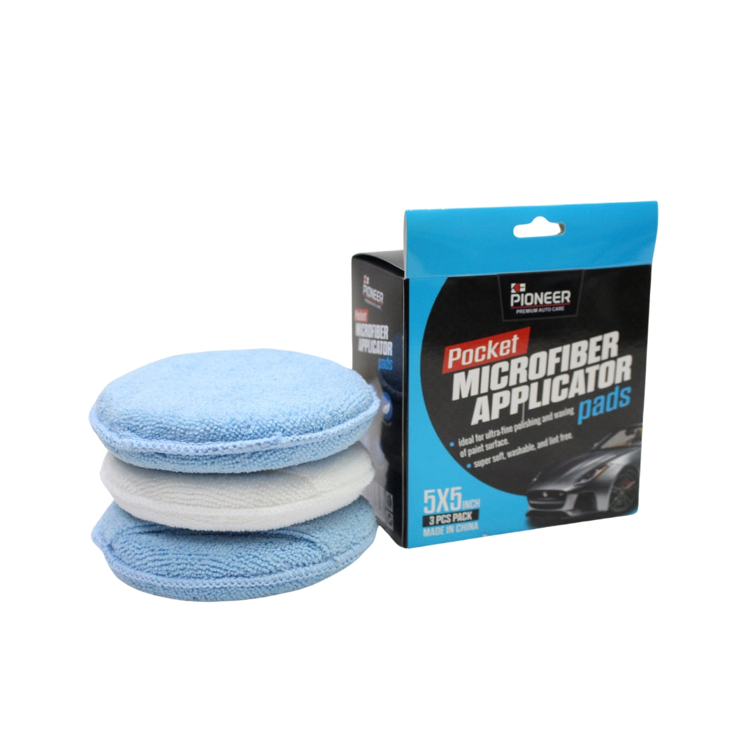 Pioneer Pocket Microfiber Applicator Pads Pack of 3