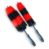 AB Wheel Rim Cleaning Brush Big 2 pcs Set (Red/Black) Brush