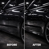 Before and after comparison of a car's side profile with 'Before' on the left and 'After' on the right.