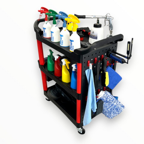Mobile Detailing Workshop Trolley Professional Car Detailing Storage Cart