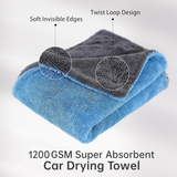 AH Premium Twisted Loop Drying Towel Green - Autohub Pakistan