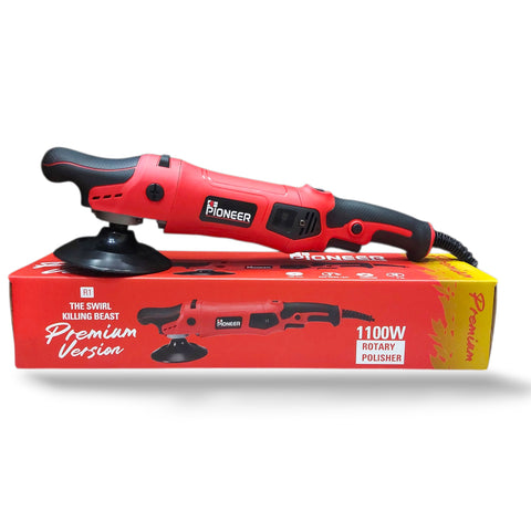 Pioneer R1 Rotary Polisher With 3 Pads - 1100Watts - 100% Copper Winding - Autohub Pakistan