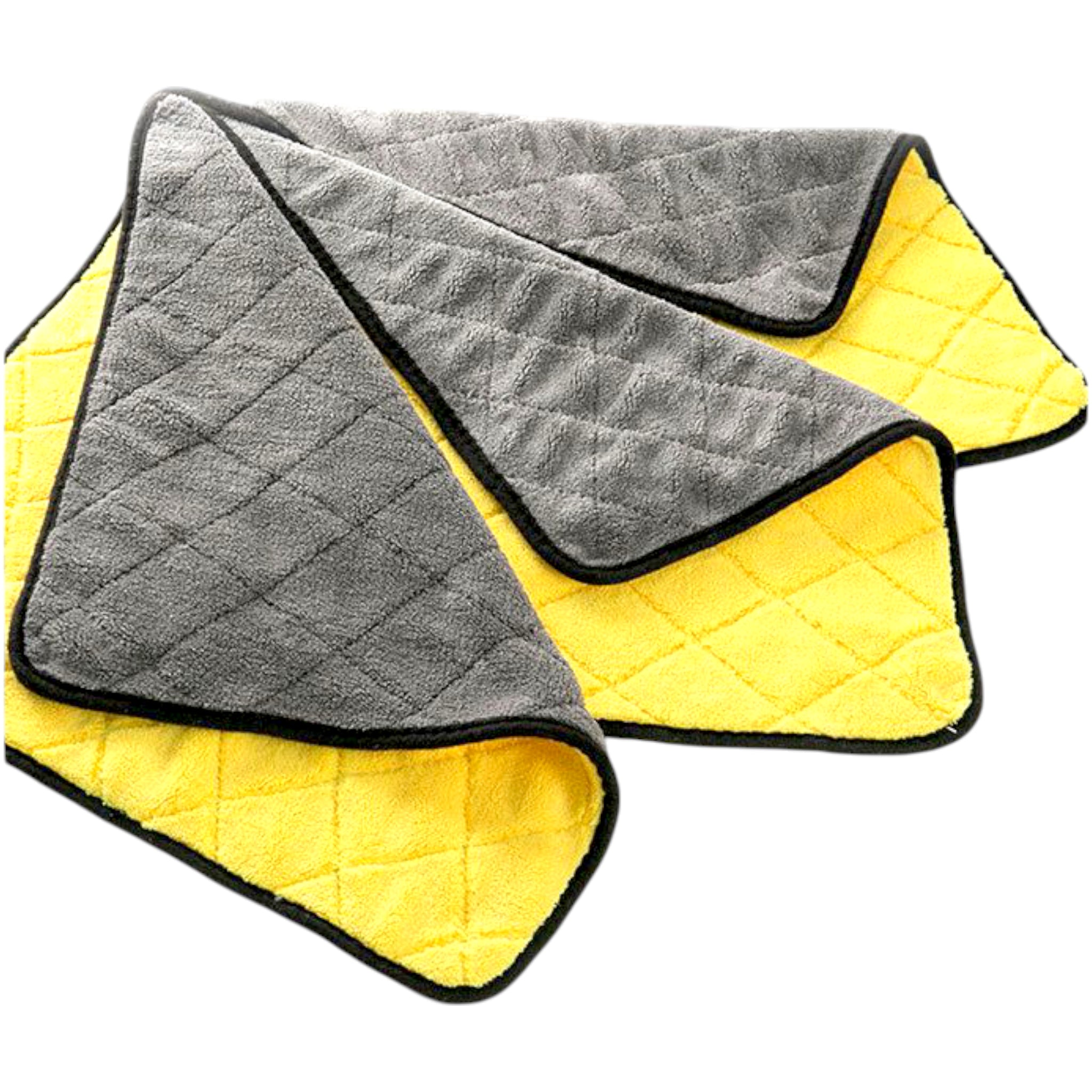 Diamond Cut Yellow Microfiber Plush (40*40) 800GSM Pack of 3