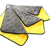 Diamond Cut Yellow Microfiber Plush (40*40) 800GSM Pack of 3