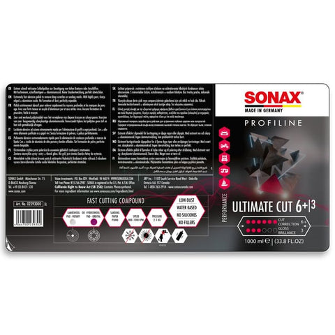 SONAX PROFILINE UltimateCut (1 Liter) highly effective sanding polish for high processing speeds | Art-Nr. 02393000 SONAX PROFILINE UltimateCut (1 Liter) highly effective sanding polish for high processing speeds | Art-Nr. 02393000